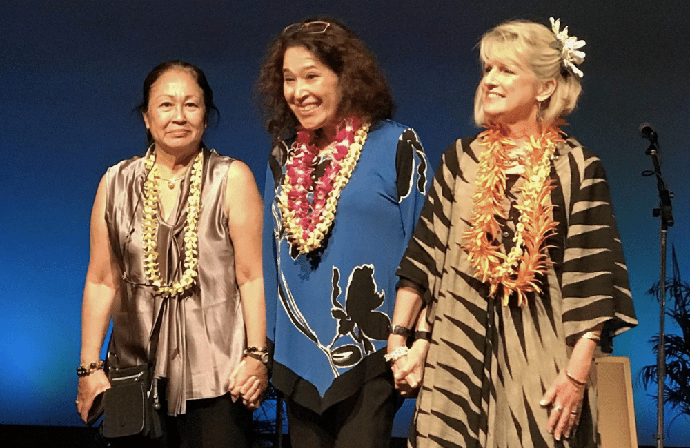 From left to right: Cookie Fujio, Nohea Nakaahiki, and Lucy Wedemeyer