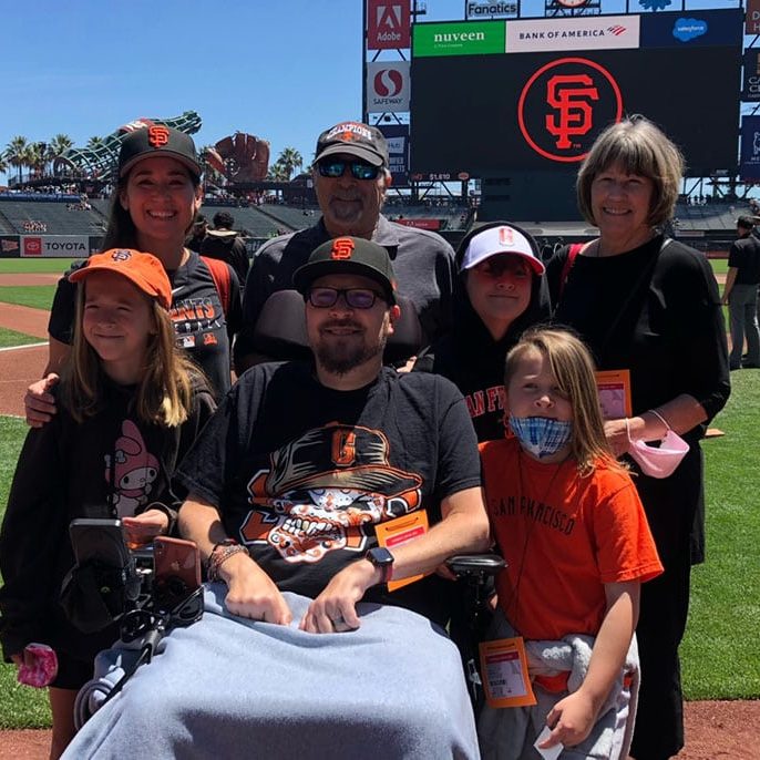 Nick Bonotto And His Family At 2022 SF Giants ALS Awareness Game